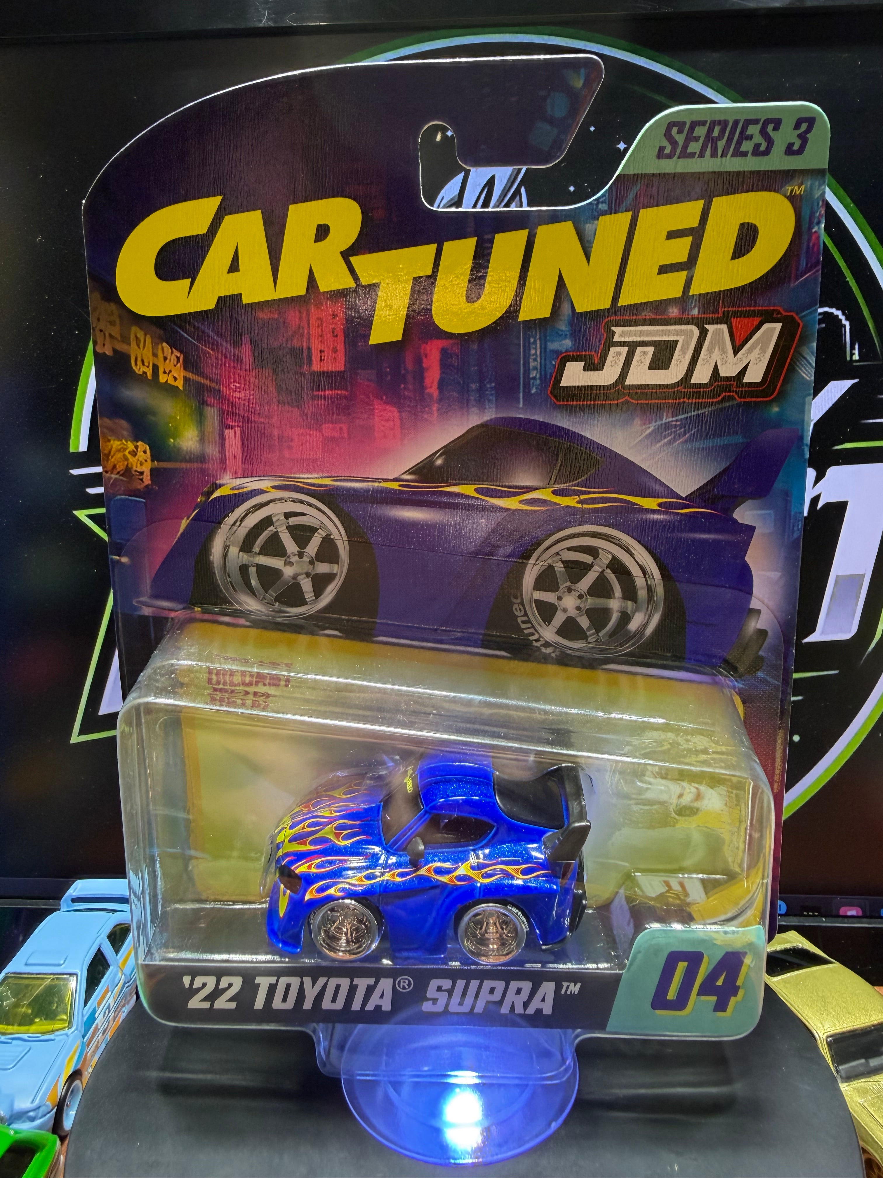 2025 MGA Car Tuned JDM Series 3 #04" '22 Toyota Supra" Blue, New, Unopened