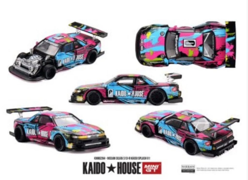 (Preorder) Kaido House x Mini GT 1:64 Nissan Silvia S13-R Kaido Splash V1- Limited Edition ETA October 2026