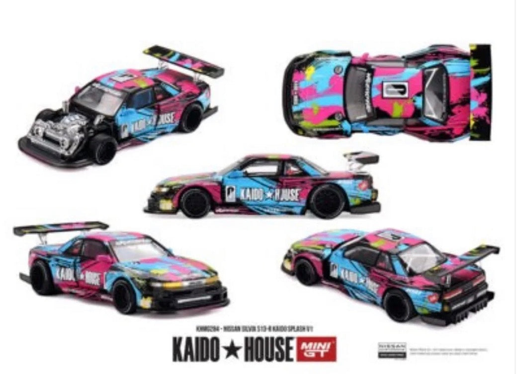 (Preorder) Kaido House x Mini GT 1:64 Nissan Silvia S13-R Kaido Splash V1- Limited Edition ETA October 2026