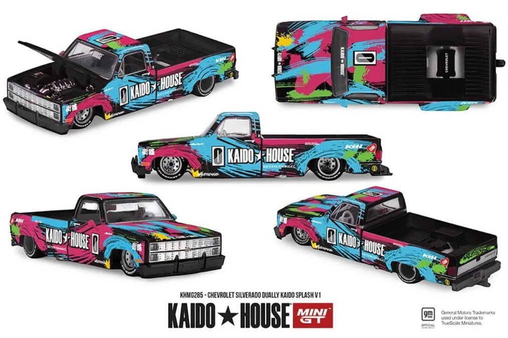 (Preorder) Kaido House x Mini GT 1:64 Chevrolet Silverado Dually Kaido Splash V1- Limited Edition ETA October 2026