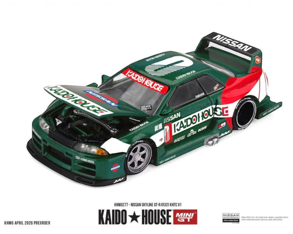(Preorder) Kaido House x Mini GT Nissan Skyline GT-R R32 KHTC V1 – Green ETA Sep 2026