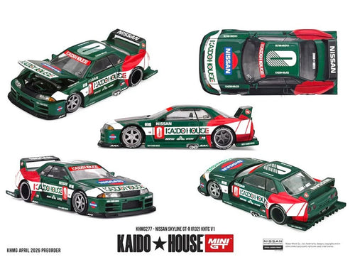 (Preorder) Kaido House x Mini GT Nissan Skyline GT-R R32 KHTC V1 – Green ETA Sep 2026
