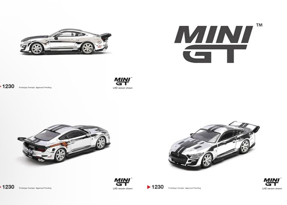 (Preorder) Mini GT 1:64 Shelby GT500 Dragon Snake Concept – Chrome Silver – Limited Edition-Ships September 2026