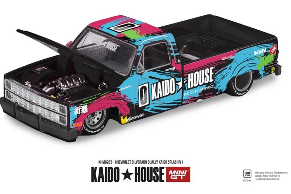 (Preorder) Kaido House x Mini GT 1:64 Chevrolet Silverado Dually Kaido Splash V1- Limited Edition ETA October 2026