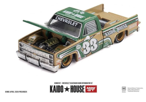 (Preorder) Kaido House x Mini GT Chevrolet Silverado Kaido Intimidator V2 – Beige- Ships October 2026